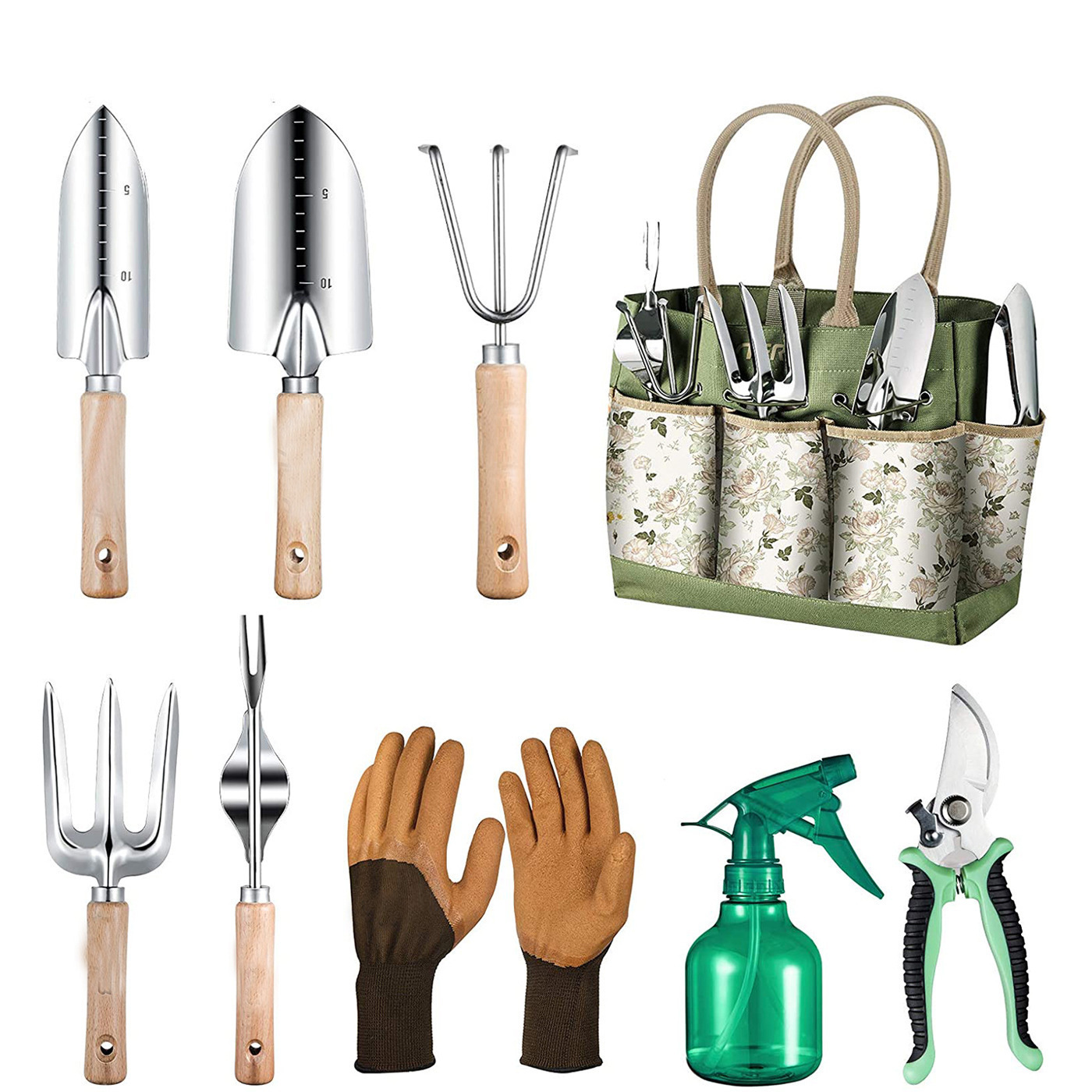 Garden Gloves - مجموعة أدوات الحدائق المكونة من 9