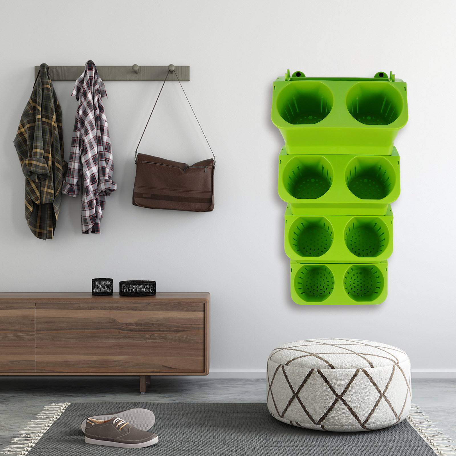 مجموعة من 4 قطع من أوعية الزرا - مراجعة Vertical Planter وسعره