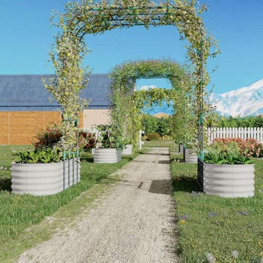 حوض زراعة مرتفع مجلفن بارتفاع  - مراجعة Raised Garden Bed وسعره