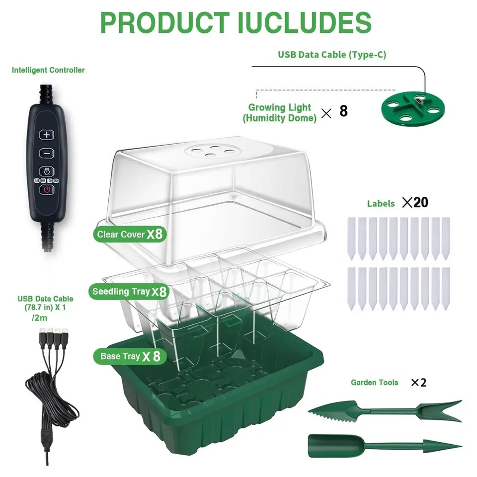 مصباح نمو النباتات LED كامل ال - مراجعة Seed Starter Tray وسعره