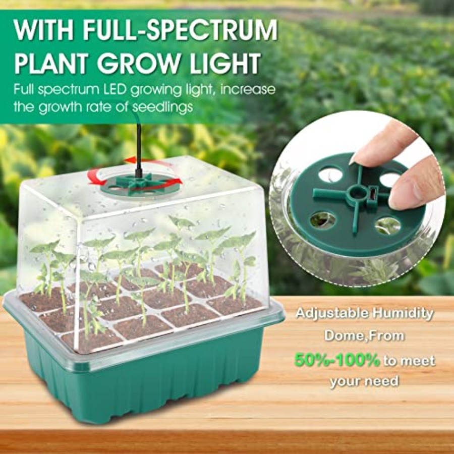 صينية بذور مع إضاءة، طقم بدء ز - مراجعة Seed Starter Tray وسعره